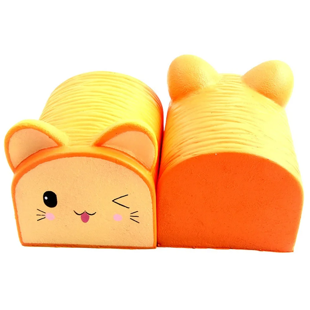 Jumbo Toast Cat мягкое кукла медленно поднимающаяся игрушка Гладкий мухообразный мультфильм хлеб ароматизированный Изысканный детский подарок Прямая поставка