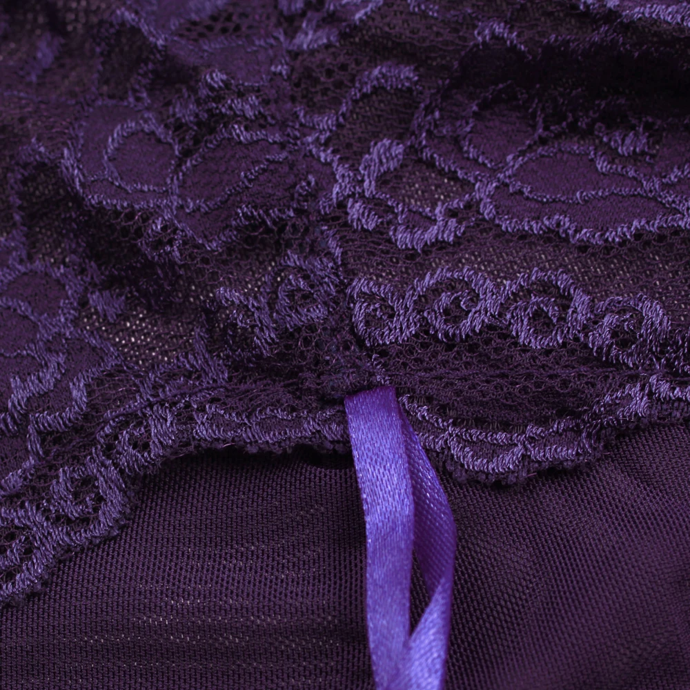 Размера плюс XXL S-6XL фиолетовый, черный синий сетчатые прозрачные ночной халат сексуальная ночная рубашка, одежда для сна, Ночная сорочка женское белье больших Для женщин