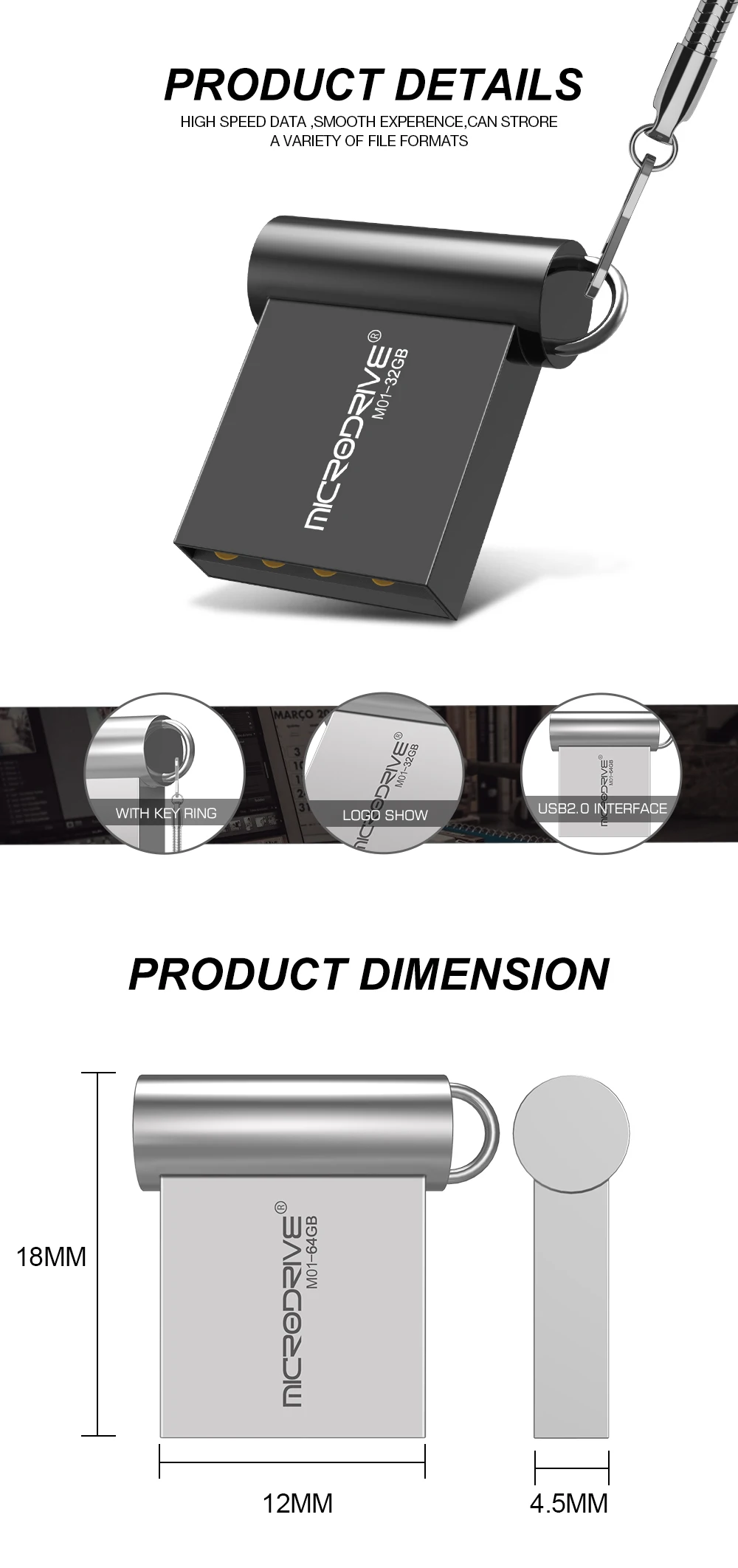 Супер Мини Тонкий флеш-накопитель металлический USB флэш-накопитель 128 Гб 64 ГБ 32 ГБ 16 ГБ 8 ГБ 4 ГБ флеш-накопитель Micro Flash disk