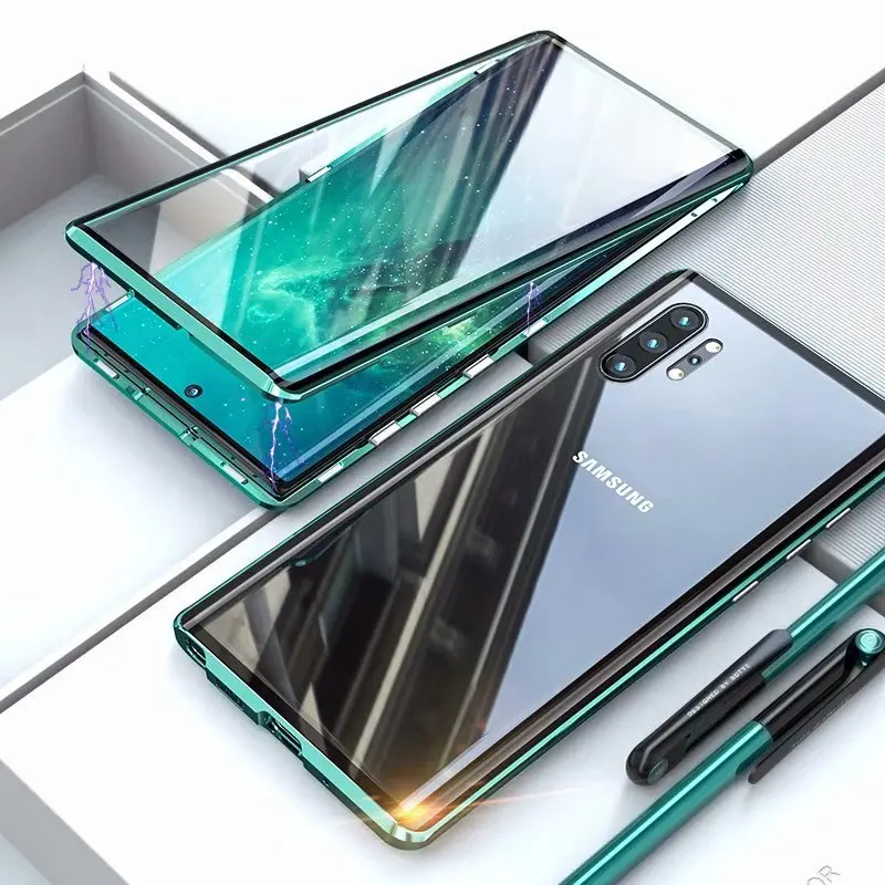 Новый чехол для сотового телефона Samsung S8 S9 S10 S20 E 5G Note 8 9 10 Pro Plus металлический с