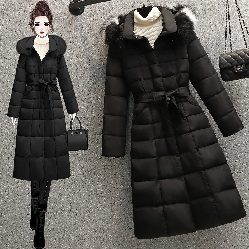 

dress 2021 winter new bread served women cultivate morality show thin warm down coat cotton-padded jacket to reduce age