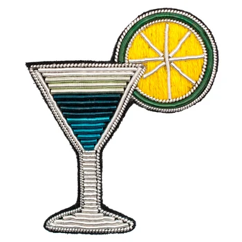 

Indian Silk Embroidery Pin Decoration Creative Wild Lemon Cup Star Brooch Female Anti-glare Neckline High-end Accessories