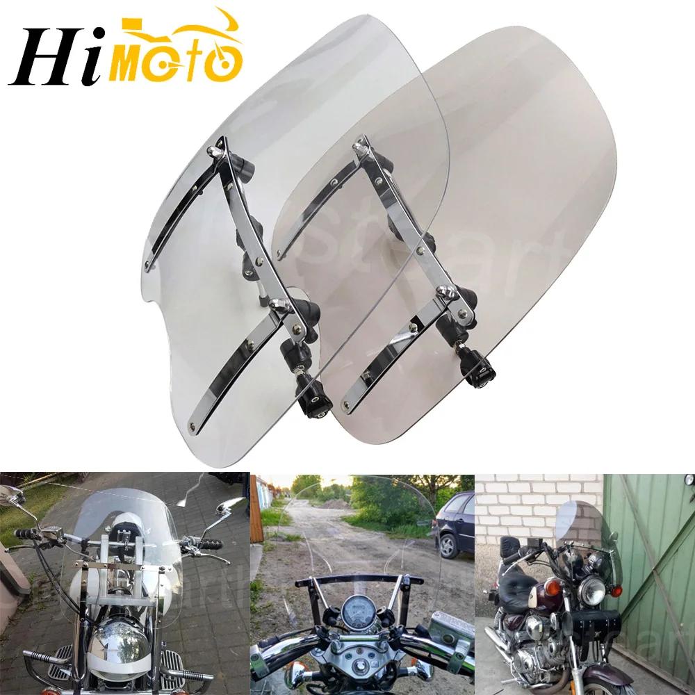 7/8 &quotи 1&quot Универсальный дымовой прозрачный лобовое стекло мотоцикл для Honda Suzuki