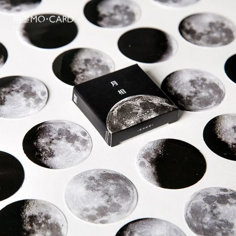 

Clearance Sale 45Pcs/1Box Moon Stickers Exquisite DIY Phone Luggage Craft & Scrapbooking Journal Notebook Album Decoration