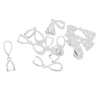 10-Packs Silver color Plated Pendant Bails Pinch Clip Clasps DIY Jewelry Findings ► Photo 3/6