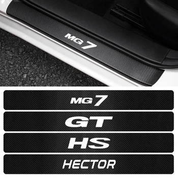

4PCS Car Styling Door Sill Sticker for MG ZS MG 3 MG 5 MG 6 MG 7 GT HS HECTOR Car Carbon Fiber Threshold Edge Protective Decal