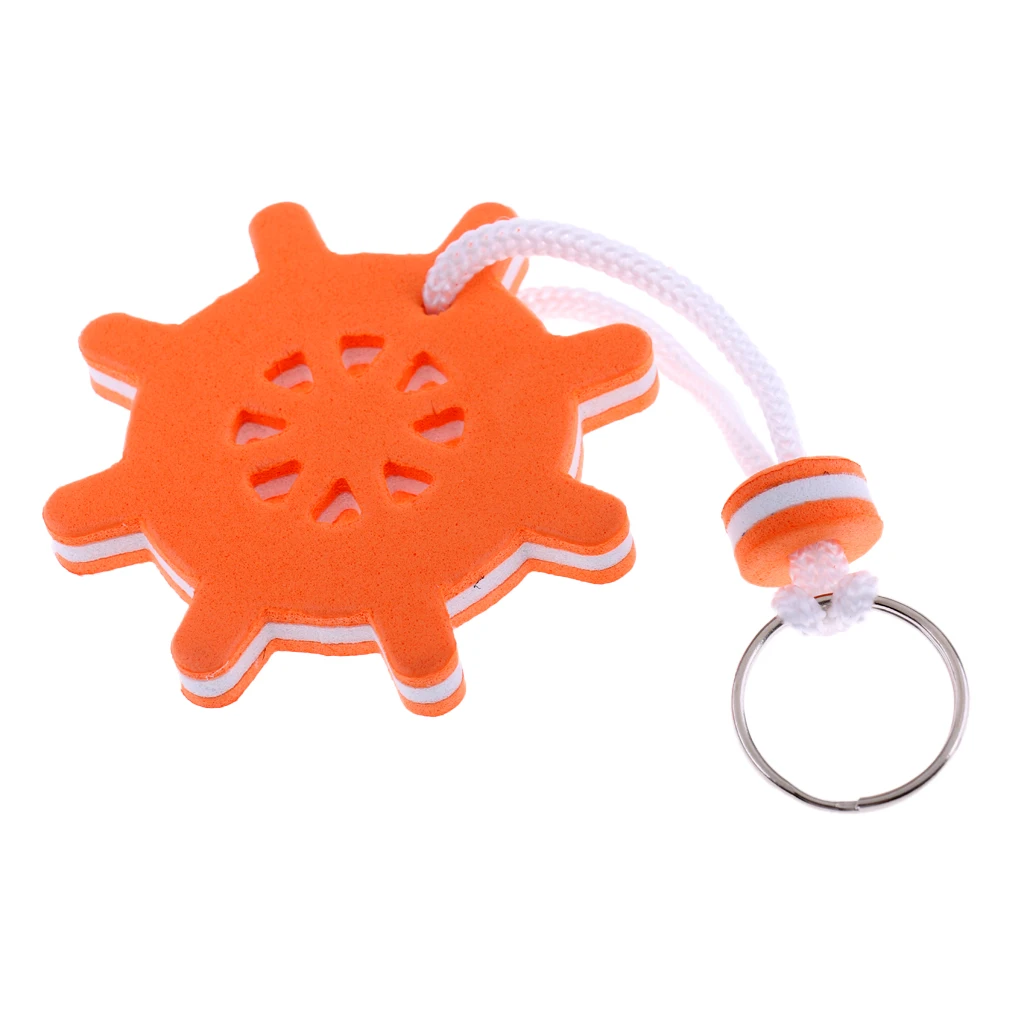Water Sports Yachting Boating Keyring Floating Key Ring Marine Sailing Boat Float, Steering Wheel Shape