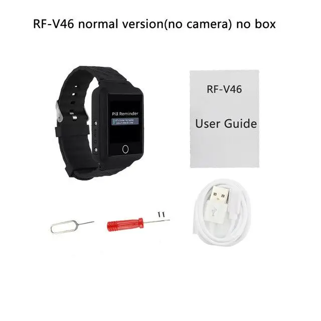 no box Персональный gps Смарт-часы трекер RF-V46 4G LTE gps трекер для Elederly детей управление здоровьем с HR& BP gps отслеживание в реальном времени - Цвет: no box