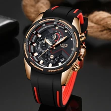 LIGE Fashion Mens Watches Top Brand Luxury Silicone Sports Watch Men Quartz Date Clock Waterproof Wristwatches Relogio Masculino