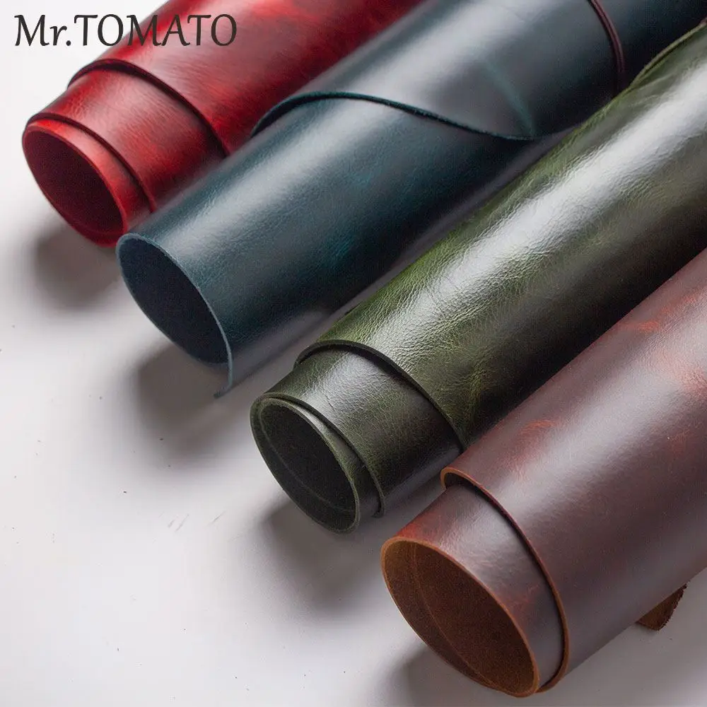 Thick hard cowhide genuine leather 1.7 to 2.0mm square piece pull up