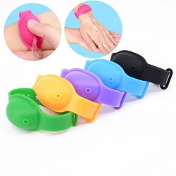 Squeezy pulseira mão dispensador portátil reutilizável ajustável silicone pulseira sanitizer crianças acampamento primeiros socorros kits de emergência