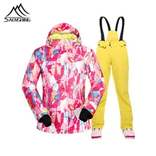 SAENSHING куртка для сноуборда+ лыжные штаны зимний теплый лыжный костюм-30 градусов зимняя одежда для сноуборда плотная водонепроницаемая