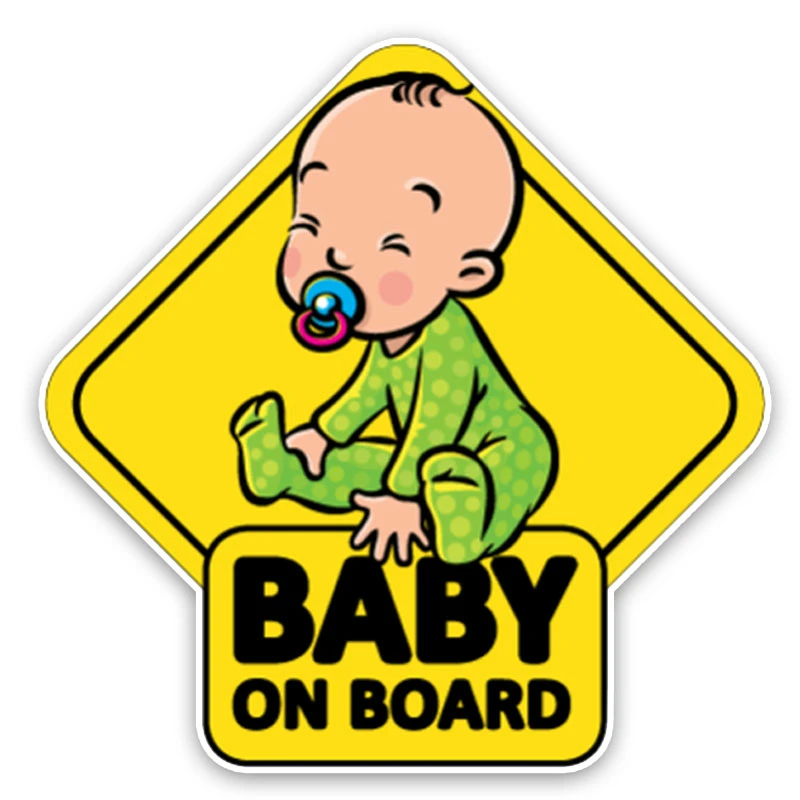 

Car Sticker Funny Lovely Cartoon BABY ON BOARD Colored Graphic Decoration Automobiles Exterior Accessories PVC Decals,15cm*15cm