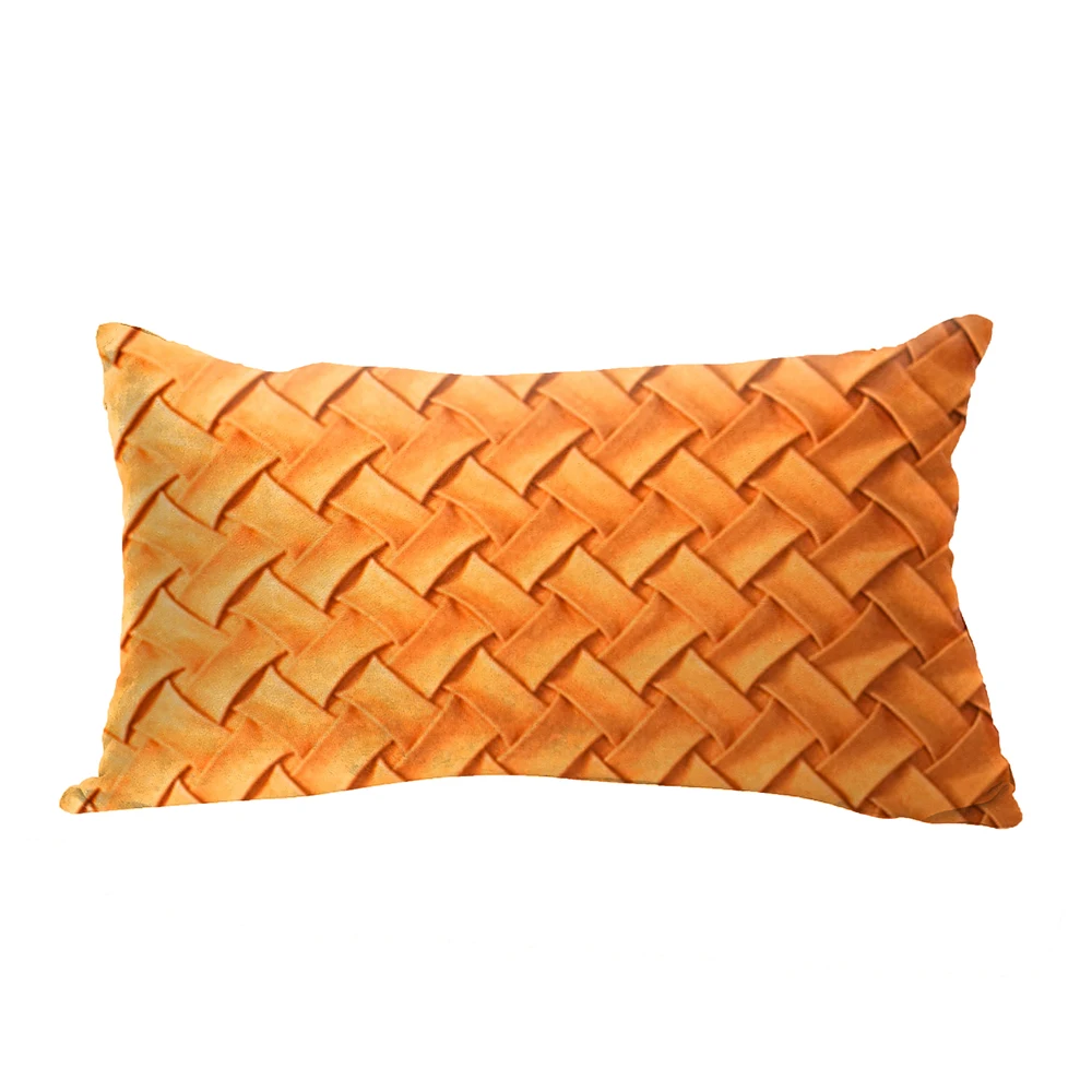Weave Pattern Suede Fabric Sofa Pillowcase Home Sofa Pillow Case Living Room Bedroom Cushion Cover Pillowcase Home Decorative - Цвет: Цвет: желтый