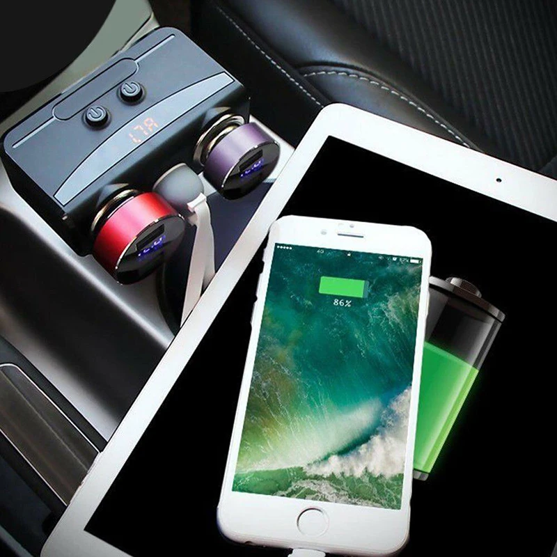 Hiyork автомобильный прикуриватель разветвитель двойной USB прикуриватель функция автомобильное зарядное устройство двойной USB адаптер Напряжение монитор