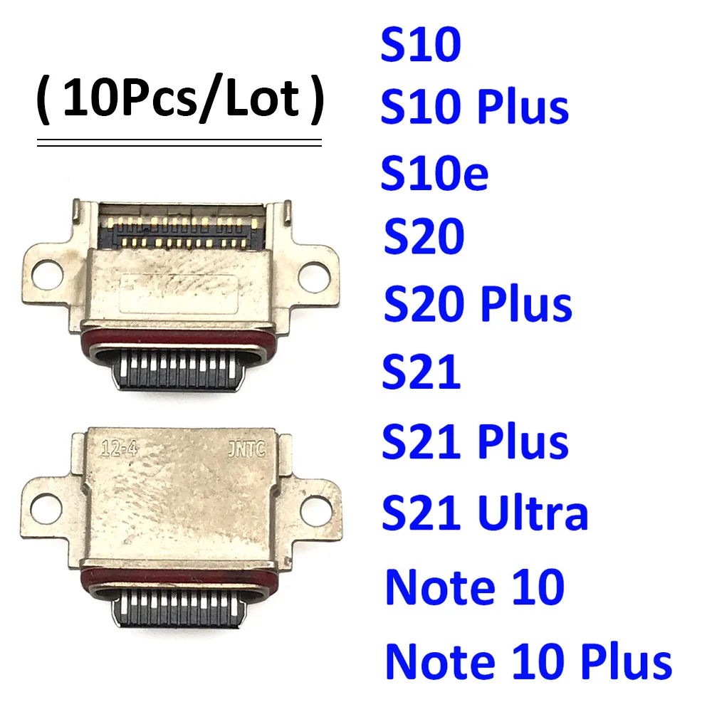 10 шт./лот разъем для зарядного устройства USB Type-C Samsung Galaxy S10 S20 S10e Note Plus S21 | Мобильные