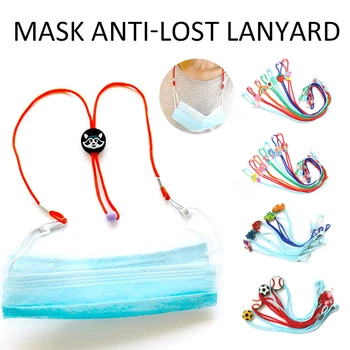

Comfortable Durable Hollow Belt Neck Style Polyester Face Shield Ropes Reusable Anti-lost Sling Hanging 40*1cm Mask Lanyard