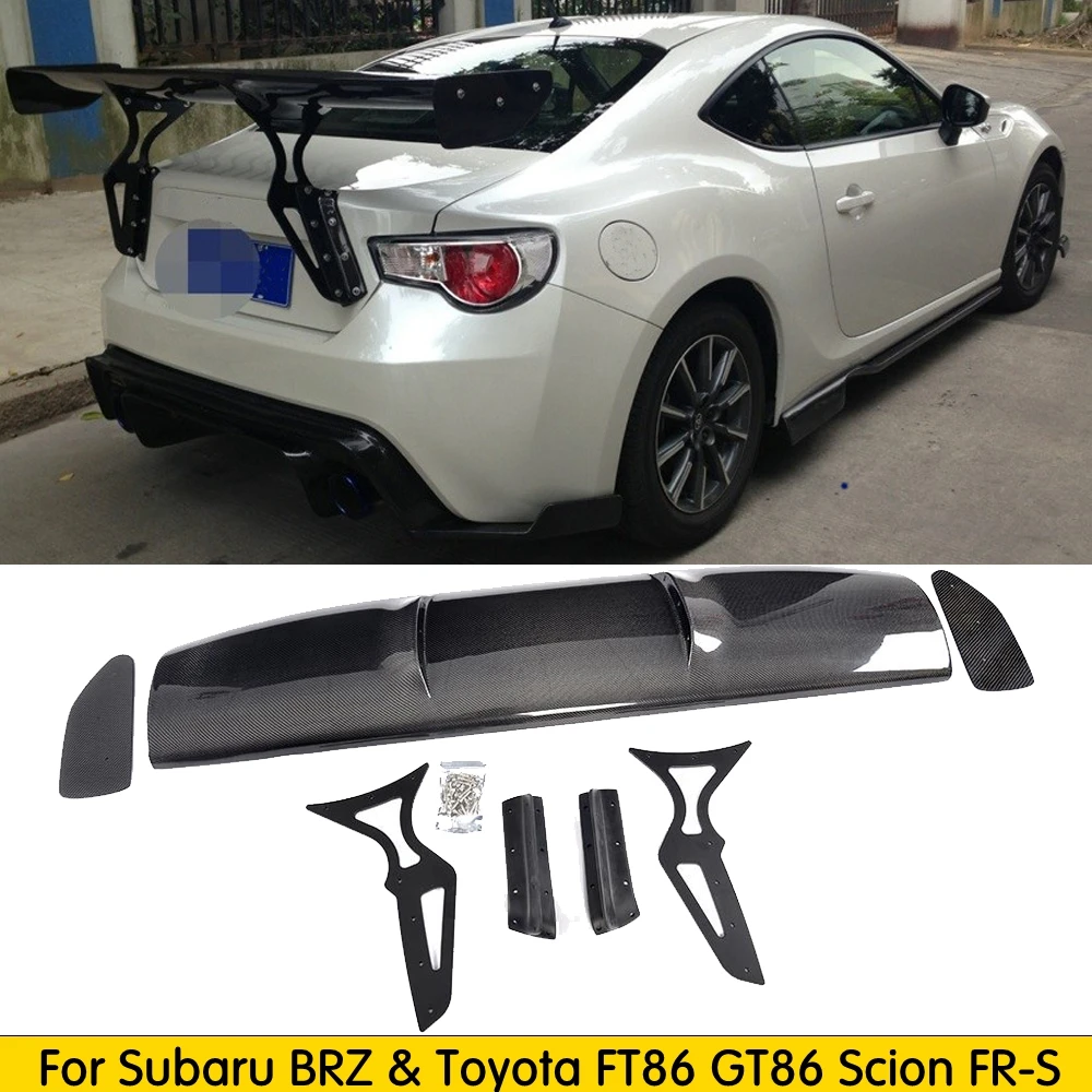 Для Toyota GT86 FT86 BRZ FR S GT Крыло задний спойлер багажника с алюминиевыми кронштейнами