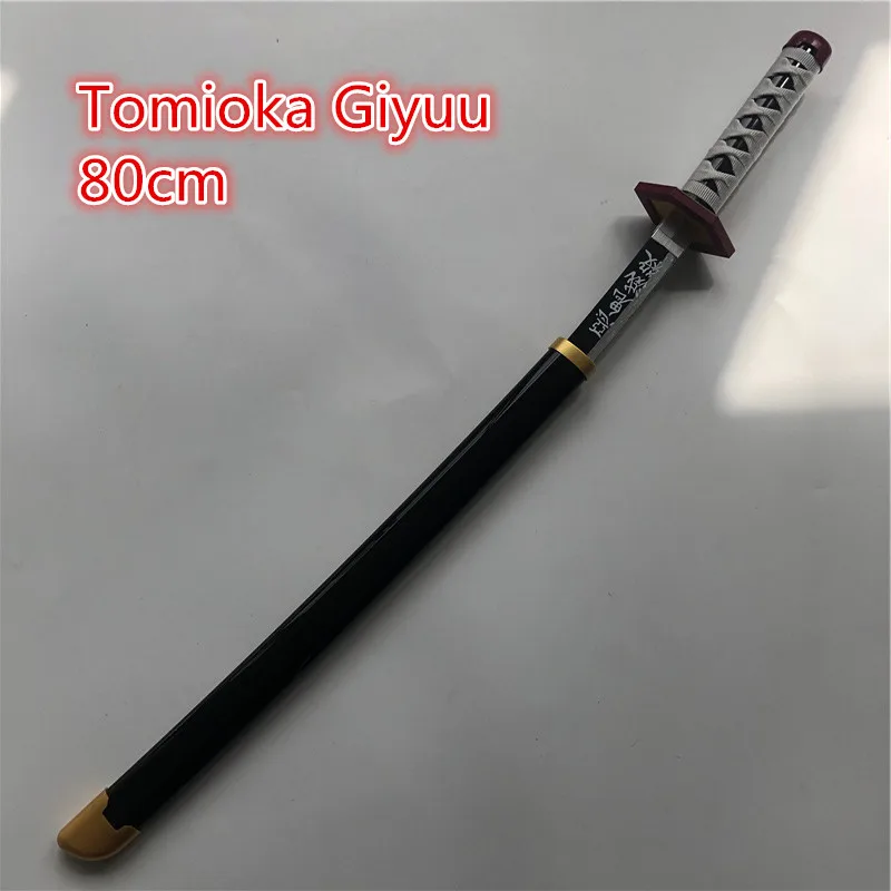 

1:1 Sword Weapon Tomioka Giyuu Cosplay Sword Ninja Knife Anime wood Weapon Prop 80cm