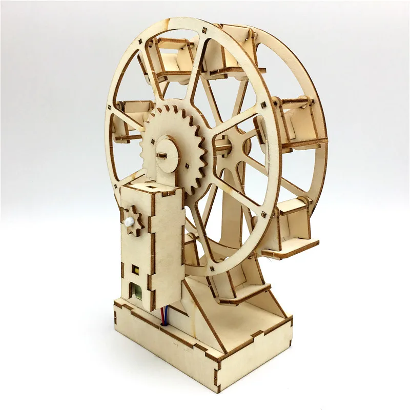 3D DIY электрическое ремесло колесо обозрения игра-головоломка деревянная модель строительные наборы научные Развивающие игрушки для детей подарок для взрослых и детей