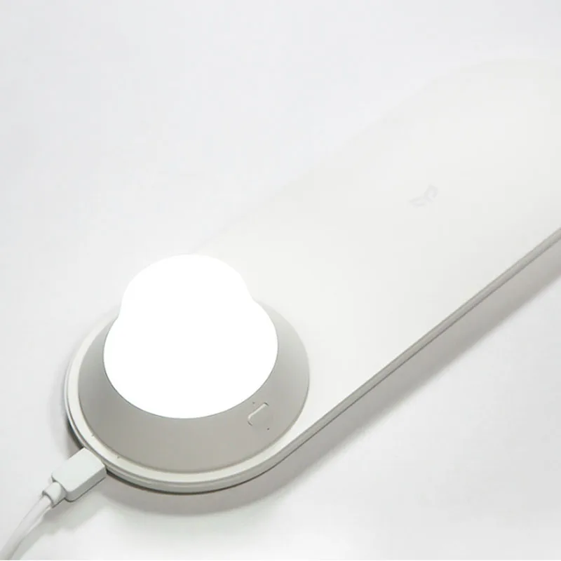 Mijia Йи светильник Беспроводной Зарядное устройство с светодиодный ночной Светильник магнитное притяжение Быстрая зарядка для iphone samsung huawei - Цвет: Charger LED