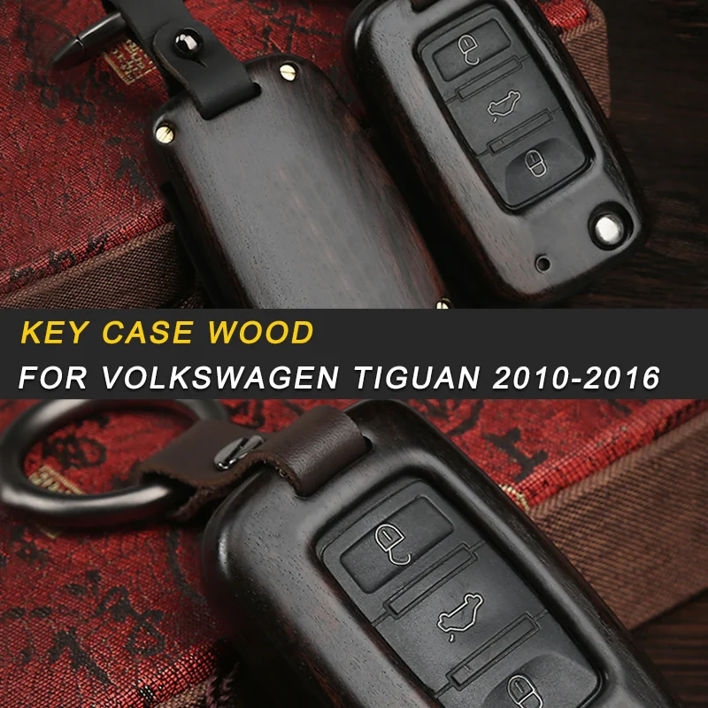 Деревянный чехол для ключей ключ крышка украшения Накладка для Volkswagen Tiguan 2010 2011 2012 2013 автомобиля