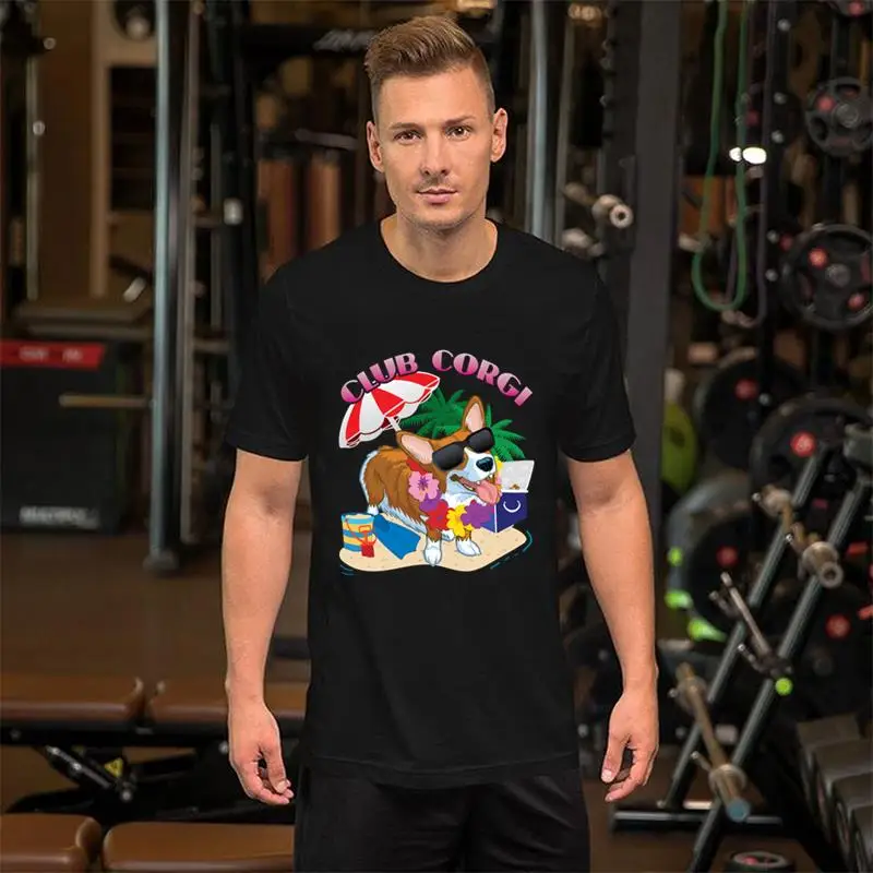 

Funny Club Corgi Corgi Dog At The Beach tee shirt big size s~148xL Casual horror Unique mens t shirt tee