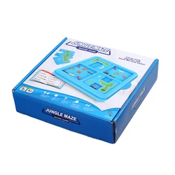 Selva Labirinto IQ Enigma Brinquedos Educativos Jogo de Tabuleiro Para Crianças Caçoa 60 Desafio Com a Resolver