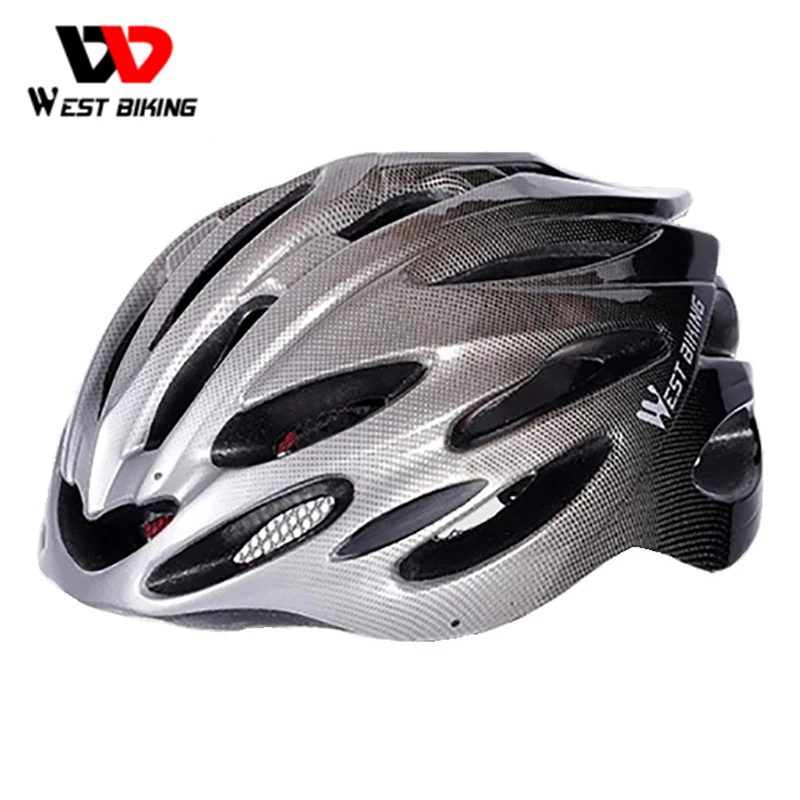 WEST BIKING Ultralight Bicycle Helmet Integrally-molded Cycling Men Women MTB Road Sport Bike Adjustable Safety Helmets | Спорт и