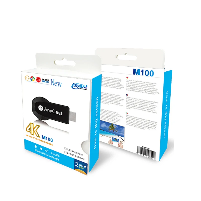 4K 5G приемник mirascreen Dongle Anycast M100 5G/2,4G HDMI Miracast DLNA Airplay WiFi Дисплей приемник новейшая модель
