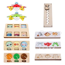 

Baby Portable Busy Board Life Basic Skill Matching Board Early Educational Learning Travel Airplane Sensory Board Toys