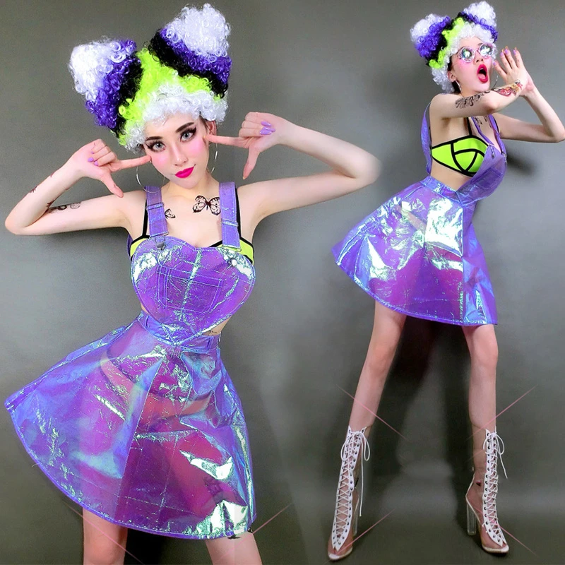 Nightclub Female Dj Music Festival Rave Outfit Bar Gogo Singer Performance  Clothing Sexy Bikini Strap See-through Dress Dnv13383 - Chinese Folk Dance  - AliExpress