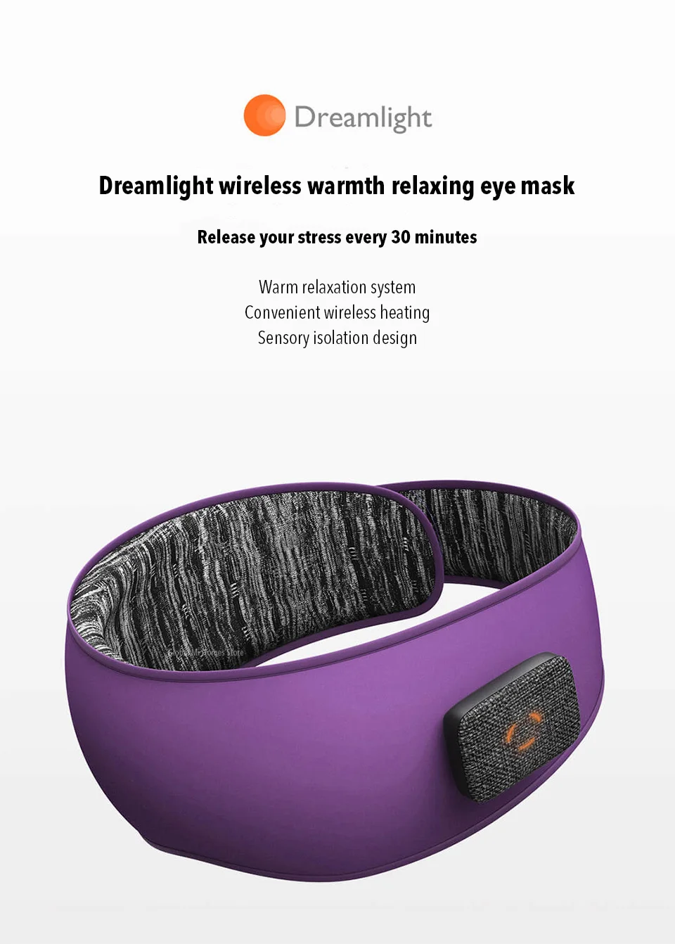 Xiaomi Mijia Dreamlight Wireless Heating Eye Mask Portable Wireless Heating Full Shade Hot Pack Smart Power Off 3D Smart Home