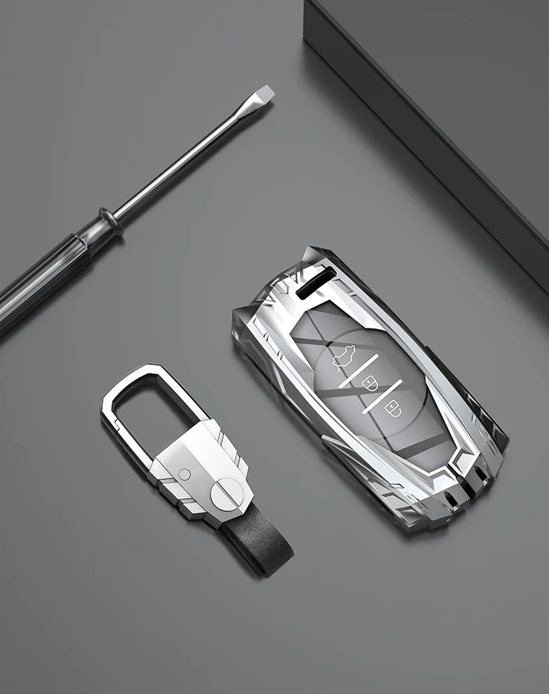 Copertura portachiavi per auto in lega di zinco per Chery Tiggo 8 3x 5x Gx EQ7 Arrizo Exeed 65R 32R Tiggo 7 Pro 5 2020 custodia per telecomando Shell - H673ddfdd443141ea9ca062c1e073310cY