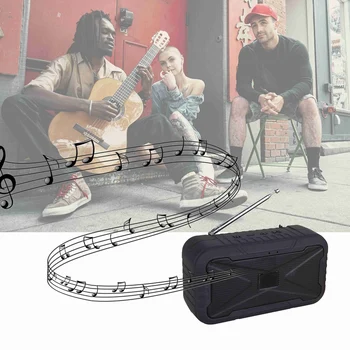 

RM-S202 Portable Bluetooth Speaker Wireless Mini Column Stereo Outdoor Sound Box Loudspeaker Speaker with FM Radio