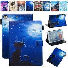 Чехол-книжка с подставкой из искусственной кожи с принтом для Ipad Mini 1 2 3, 4, 5, 7,9 дюймов, чехол с функцией автоматического сна, умный чехол для IPad Mini 1 2 3, 4, 5