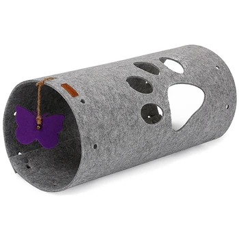 

Natural Felt Cats Tunnel Mat Combination Stitching Folding Cat Play Channel Roll Dragon Dragon Puzzle Cat Toy Pet