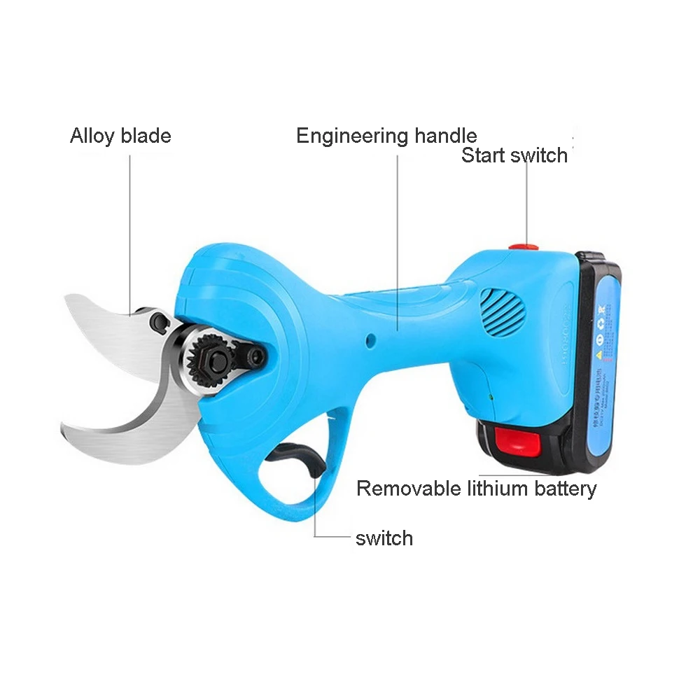 

Electric Pruning Shears Scissors 21V 500W Electric Pruner for Fruit Tree Garden Shears Lithium Battery Electric Shear Orchard