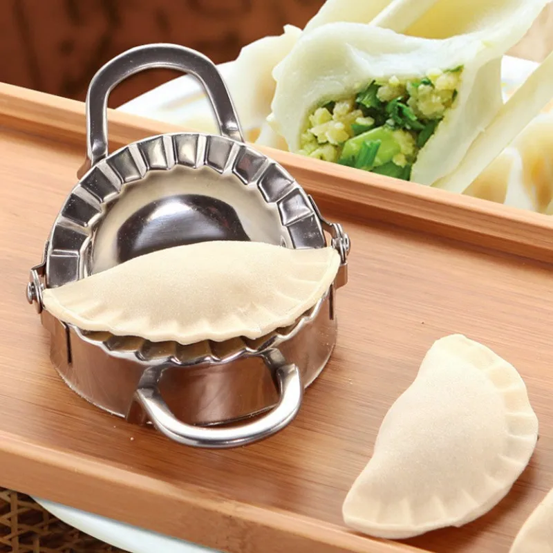 Dumpling Maker Mould Ravioli Making Mold Baking Tools Stainless Steel Round Flower Shaped