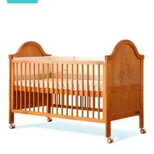 European baby crib newborn solid wood multi-function splicing bed removable baby bedside children's bed