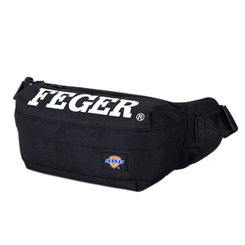 

LJL-FEGER Fashion Men's Canvas Waist Bag Style Hip Hop Letter Belt Bag Men and Women Summer Waist Packs