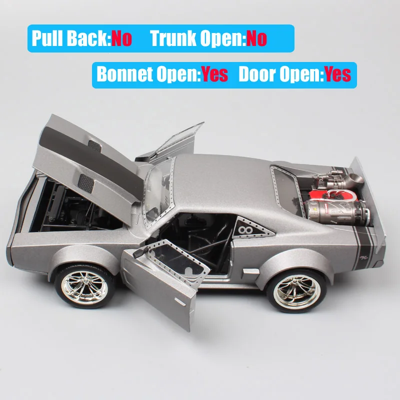 1/24 Jada classic dom's Dodge charger ice f8 фильм миниатюрные Diecasts& Toy транспортные средства металлические модели автомобилей весы игрушки для коллектора