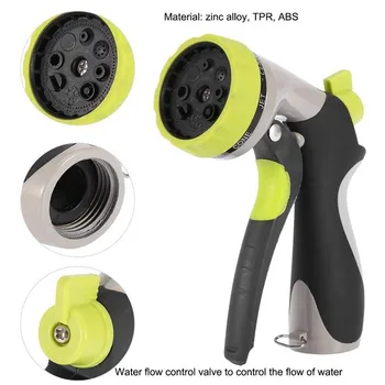 

Pressure Water Garden Hose Nozzle High Hose Spray Nozzle Multi Patterns for Watering Lawns Car Washing Pets Showering DC