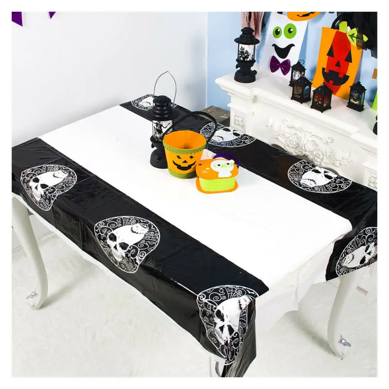 2019 PVC 120 x180cm Halloween Printing Tablecloth Disposable Bar Party Desktop Atmosphere Decor