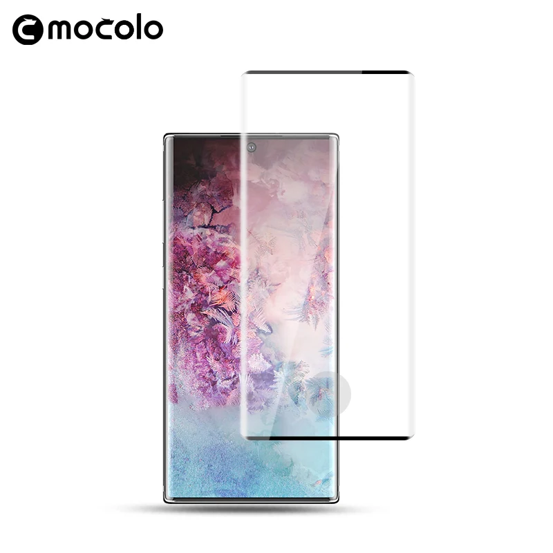 Защита экрана для Samsung Note 10 Mocolo Plus с изогнутыми краями и отпечатками пальцев 9H 3D