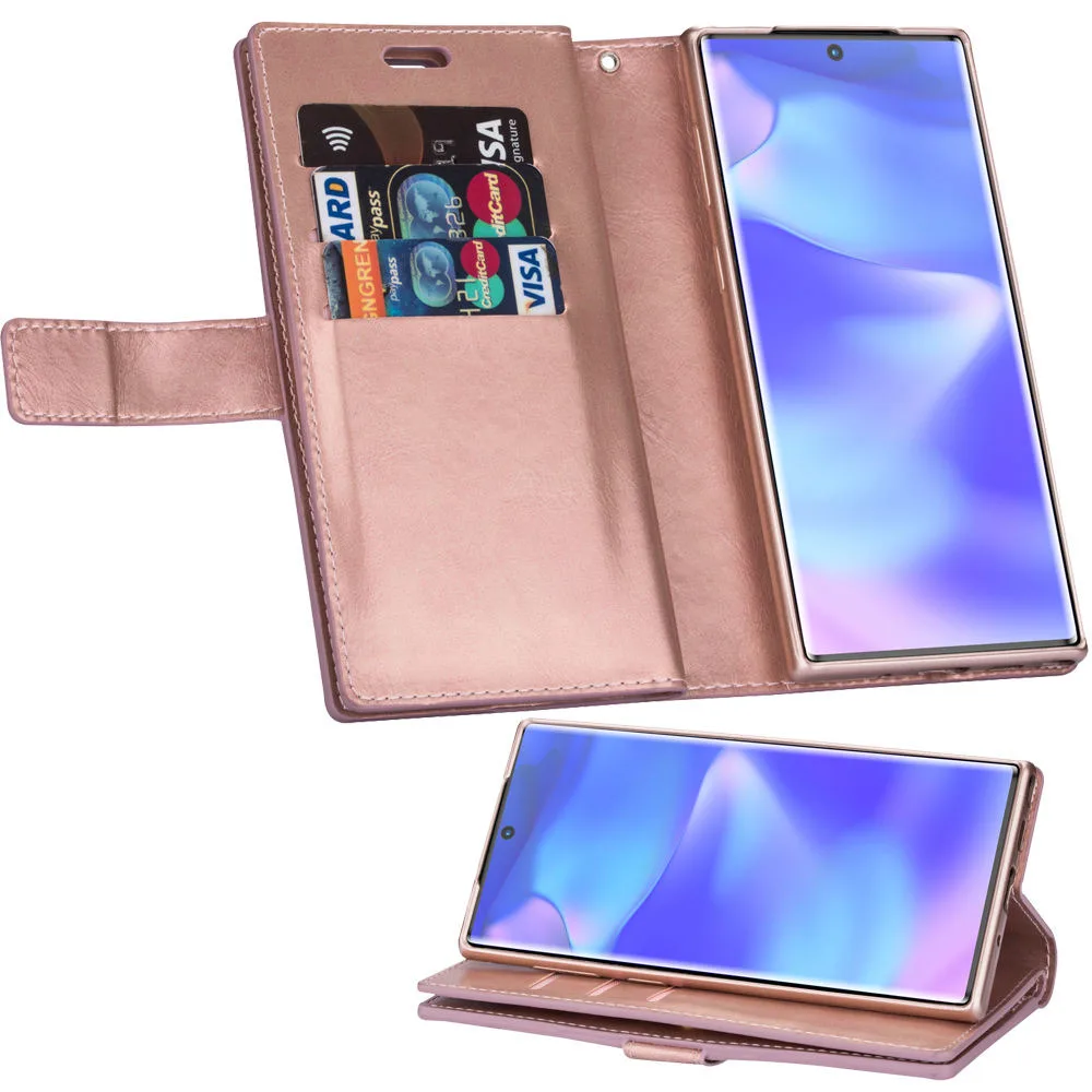Чехол для samsung note 10 plus 5g флип-чехол для книги note 9 8 кожаный браслет на молнии монета держатель для ID карты кошелек чехол для телефона coque