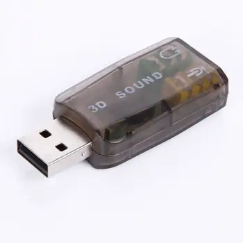 

5.1 Ch 3D Sound Card USB2.0 To Mic Speaker Audio Adapter Virtual For PC Notebook