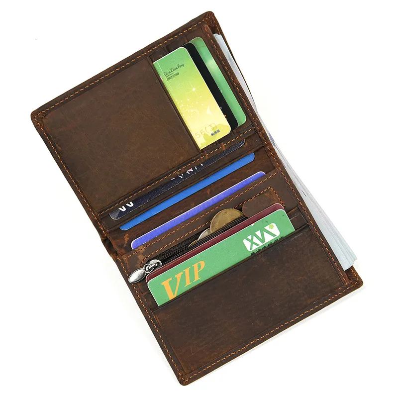 Premium Vintage Leather Bifold Wallet - Slim, Stylish, and Durable