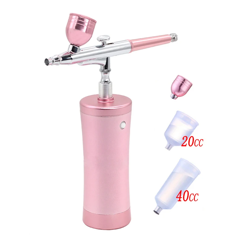 

Wireless Airbrush Kit With Rechargeable Airbrush Compressor Big Capacity Ink Cup Spray Pen For Nail Art Face Paint Cake Coloring