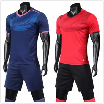 

2020 New Fashion Customize Football Jerseys Short Sets Design DIY Team Company Logo Embroidered Print Tracksuit Training T-Shirt